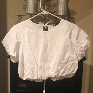 Zara puffy crop top